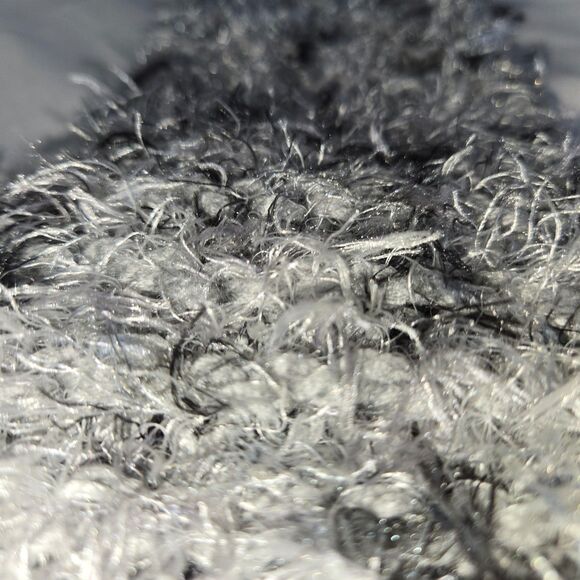 Fuzzy Chenille Scarf Beanie Lot of 4 Black White Gold Purple Red 34" to 44" - Picture 11 of 16